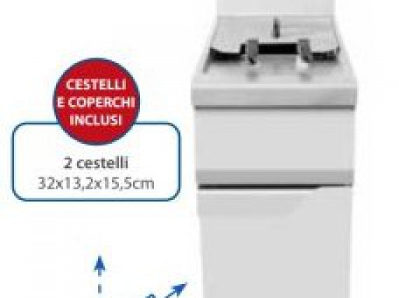 Friggitrice a gas singola litri 21 mod. TN9N4M-M
